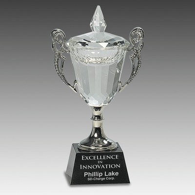 Crystal Cup with Handles and Stem