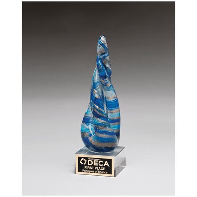 Twist w/ Accent & Base Art Glass