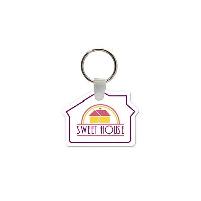 House Shaped USA Made Vinyl Keychain