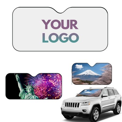 Custom Foldable Full Color Car Windshield Sun Shade