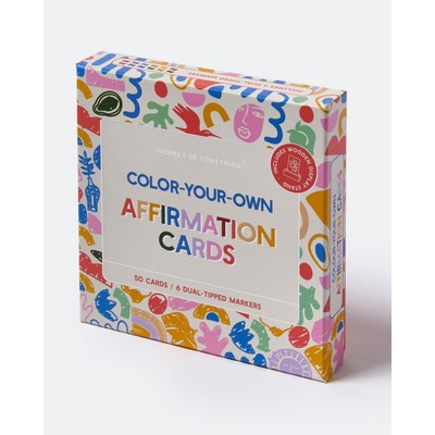 Color Your Own Affirmation Cards - Creative Mindfulness & Positivity Kit