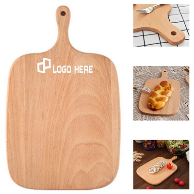 Beech Wood Cheese Serving Board W/ Handle