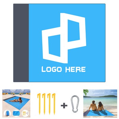 78 X 55" Beach Blanket Mat W/ Storage Bag