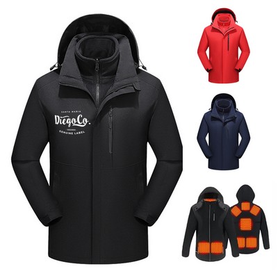 Detachable Hood Heated Jacket