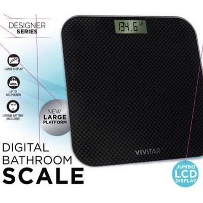 Health, Beauty & Fitness Vivitar Bathroom Digital Designer Scale - Charcoal Gray