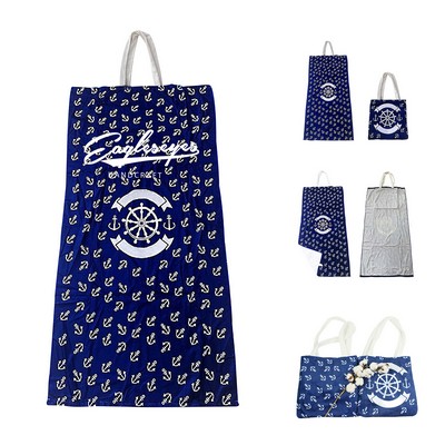 Combo Beach Towel Tote Bag