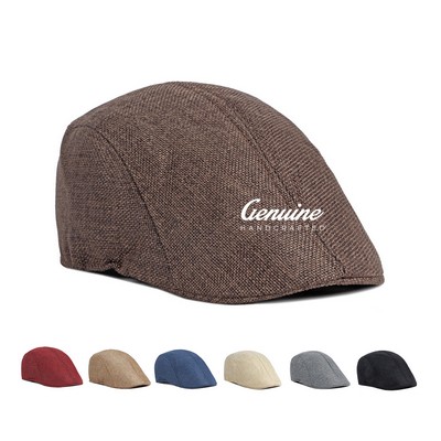 Linen Newsboy Cap