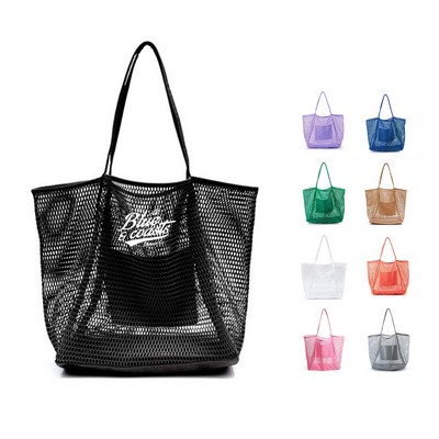 Oversized Mesh Beach Tote Bag