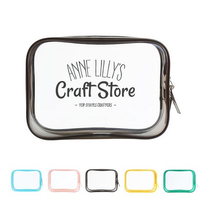 Clear PVC Travel-Size Cosmetic Bag