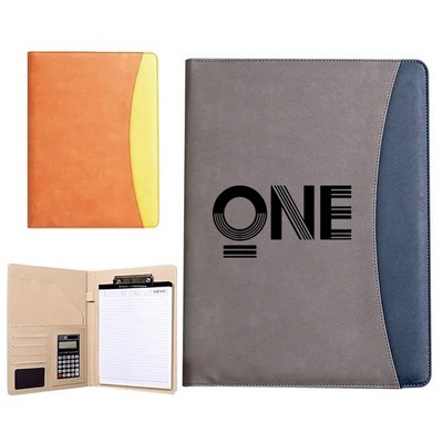 Letter Size Two-tone Portfolio w/ Calculator
