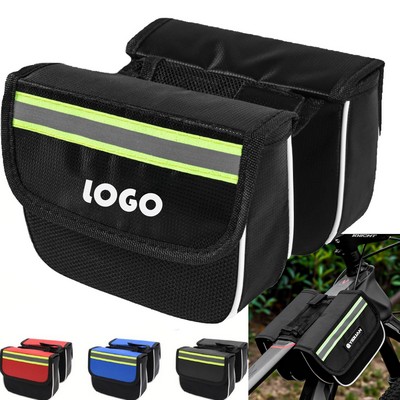 Hard Shell Double-Sided Bicycle Front Frame Saddle Bag