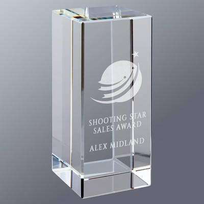 Clear Crystal Block Award, Medium (2"x4-3/4")