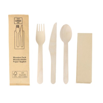 Disposable Wooden Cutlery Set