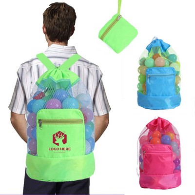 Lightweight Foldable Mesh Beach Backpack