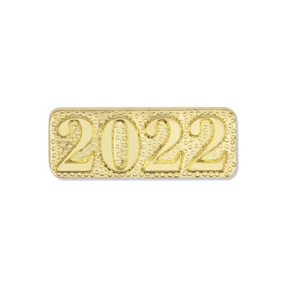 Gold 2022 Letter Chenille Pin