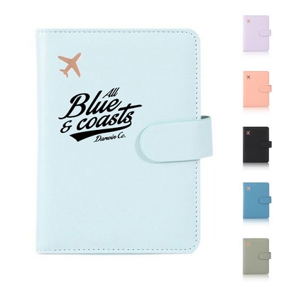 Travel Passport Holder with Elastic Band and Magnetic Clasp