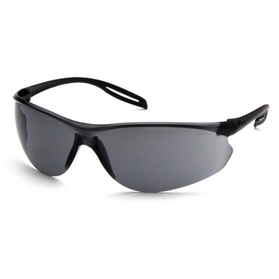 Neshoba Safety Glasses, Black Frame with Gray Lens
