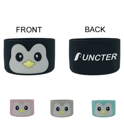 Penguin Shape Silicone Cup Base Protector 3.1" Diameter