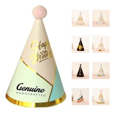 Pom-Pom Party Paper Hat