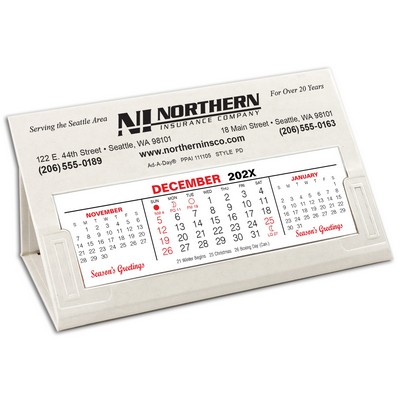 PD Paperdate Refillable Desk Calendar, White