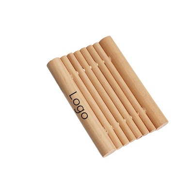 Wooden Draining Soap Dish with Multiple Drainage Slots