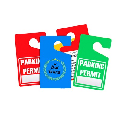PVC Temporary Parking Permit Door Hang Card Tag