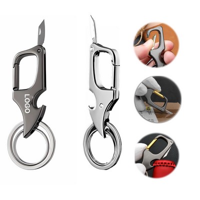 Multi Function Keychain With Knife And Bottle Opener