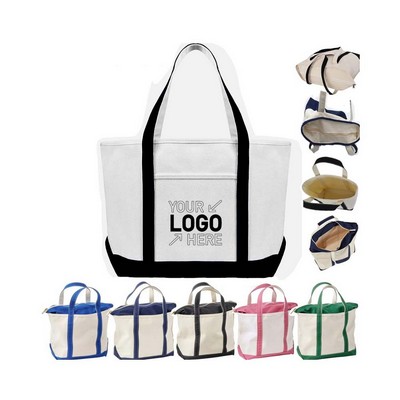 Cotton Canvas Shopping Tote Bag