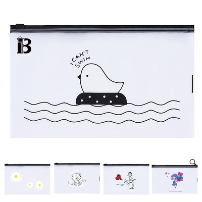 Frosted Transparent Zipper Storage Bag