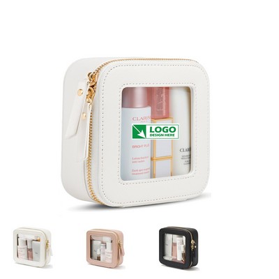 Transparent Toiletry Bag with Zipper
