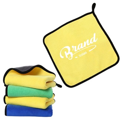Double-sided Coral Fleece Plush Car Drying Towel