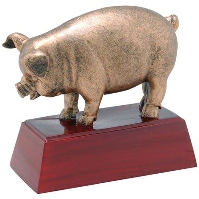 Pig Resin Award - 6" Tall