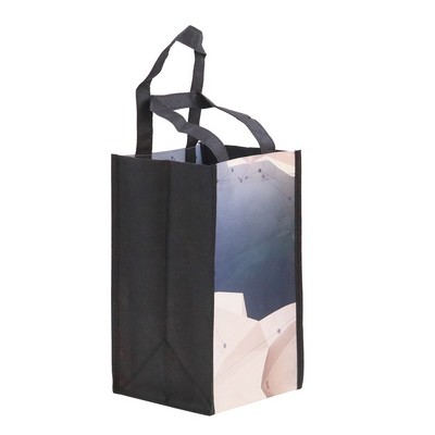 Full Color Wine Tote Bag with 7" Gusset