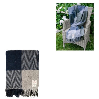 Avoca Midnight Dongeal Mohair Tweed Throw