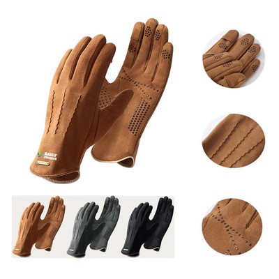 Luxury Men's Winter Anti-Slip Warm Driving Gloves