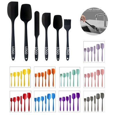 Silicone Spatula Set 6 Pieces Food Grade