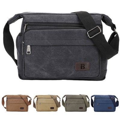 Canvas Crossbody Messenger Bag