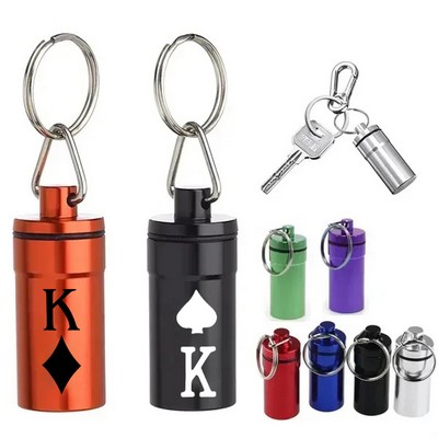Keychains for Metallic Aluminum Pill Bottles