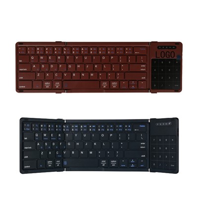 Wireless Bluetooth Folding Keyboard with Touchpad & Numeric Function