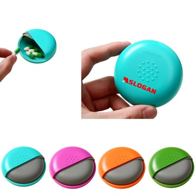 Single Compartment Round Push Pull Pill Case