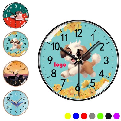 "Balance" 10" Brushed Metal Wall Clock