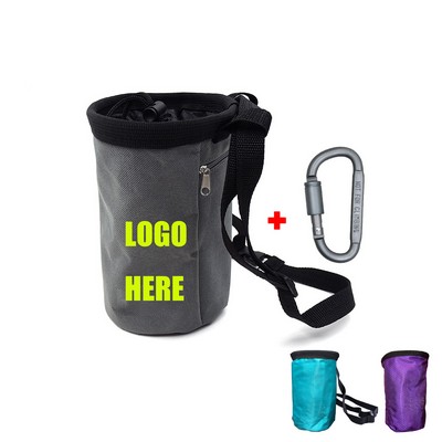 Outdoor Sports Bouldering Chalk Bag Bucket with Quick-Clip Belt for Rock Climbing Weightlifting