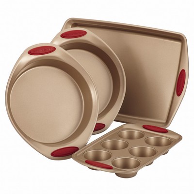 Rachael Ray 4Pc Cucina Bakeware Set - Cranberry Red