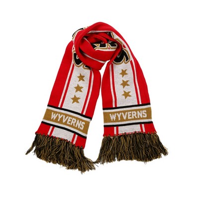 Customizable Knitted Soccer Fan Scarf, Full Size, Soft & Warm