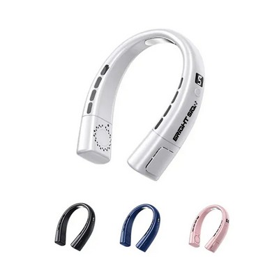 5-Speed Neck Fan with Power Display & LED Light