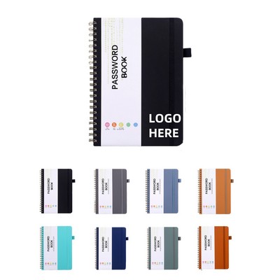 B5 Password Book w/ Strap-112 Pages