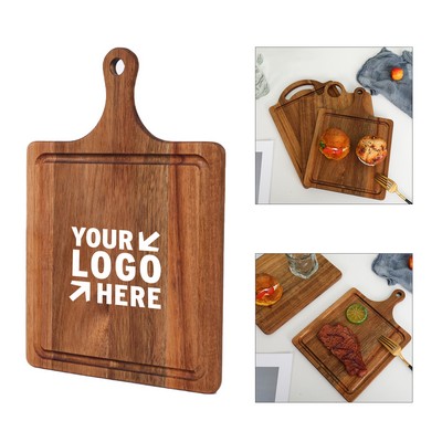 Acacia Wood Cutting Board Solid Wood Chopping Board Albizia Wood Handle Steak Pizza Board
