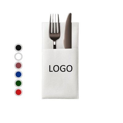 Disposable Dinner Napkins Cloth Built In Flatware Pocket