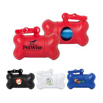 Bone-Shaped Pet Waste Bag Dispenser with Full-Color Logo Print