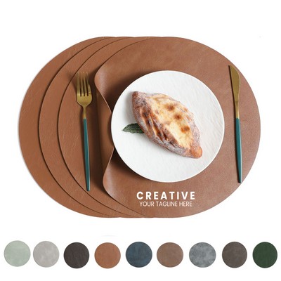Round PU Leather Placemat